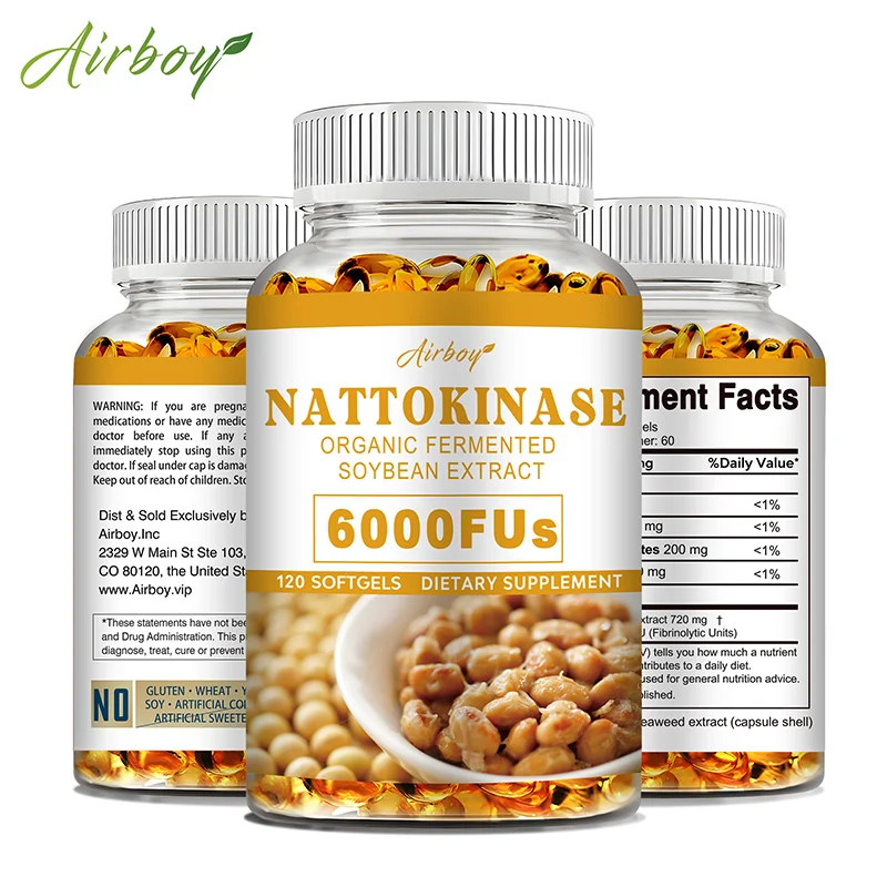 

Nattokinase Capsules - High-quality Heart Health Support, Promotes Normal Blood Circulation, Healthy Nutritional Supplements