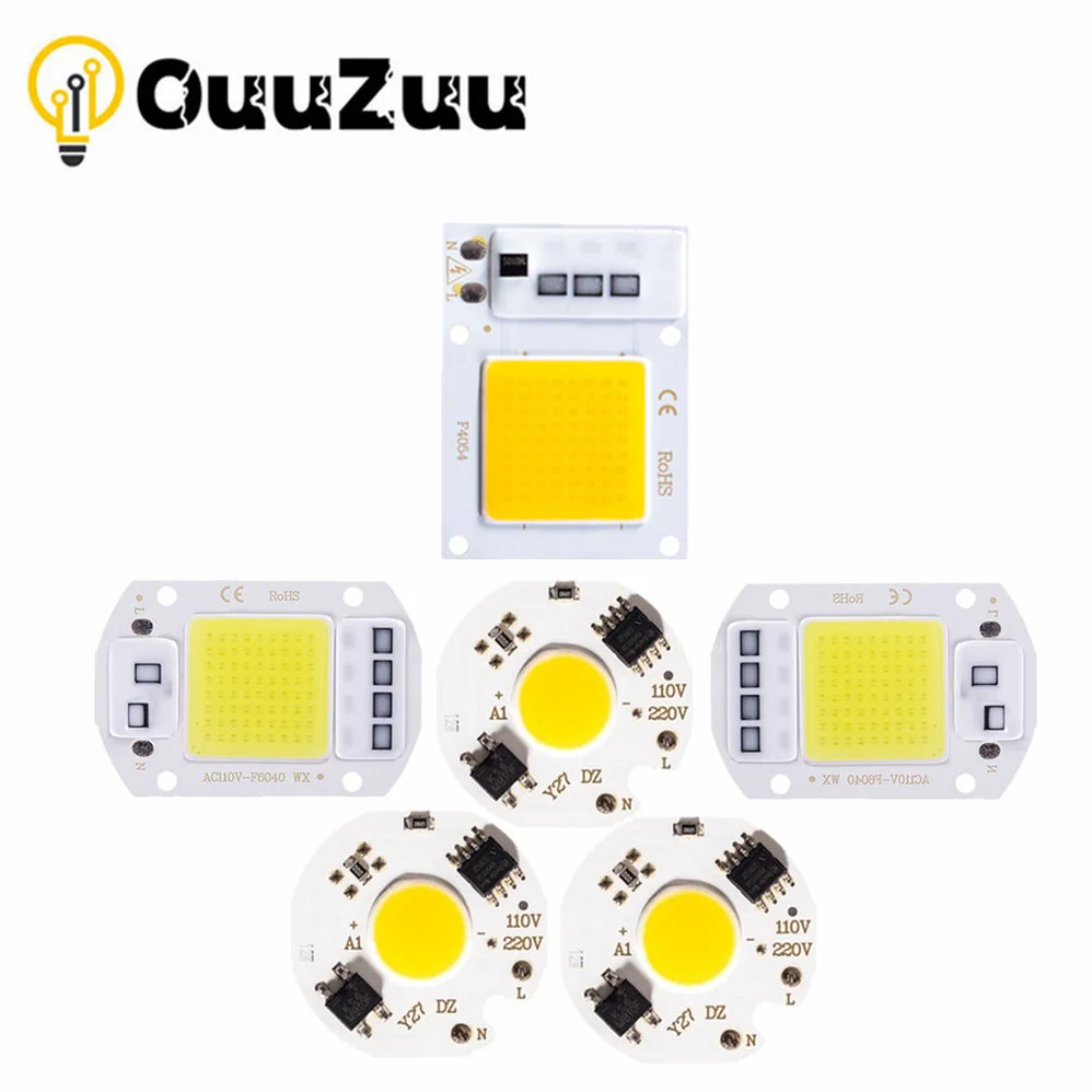 1/PCS COB Chip 10W 20W 30W 50W 220V LED Smart IC Keine Notwendigkeit Treiber 3W 5W 7W 9W LED Birne Lampe für Flutlicht Scheinwerfer Diy Beleuchtung