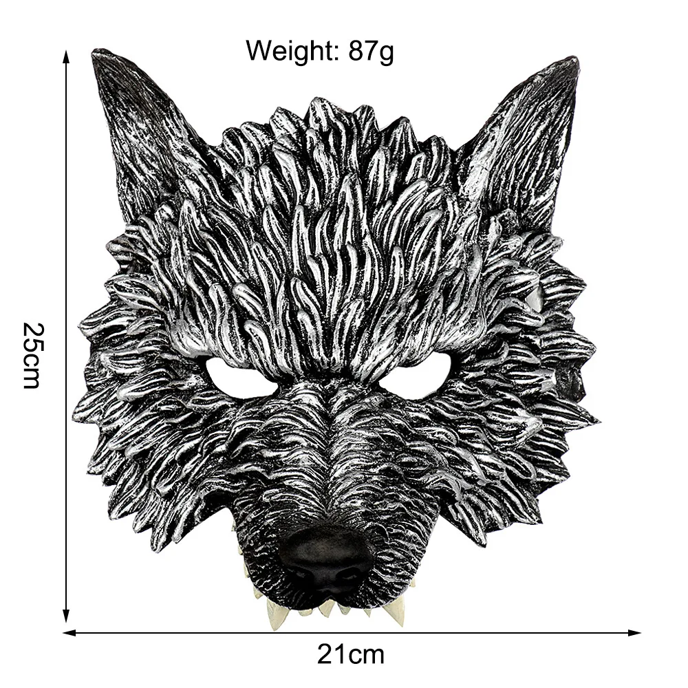 Dierenmasker Wolf Masker Halloween Cosplay Rekwisieten Pu Foam Wolf Hoofddeksels Feest Show Verkleedaccessoires Cadeau