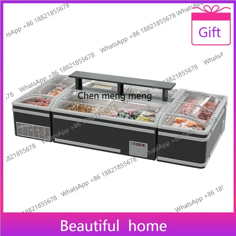 

Horizontal freezer supermarket large-capacity combination island ice cream cabinet commercial refrigerator freezer display H