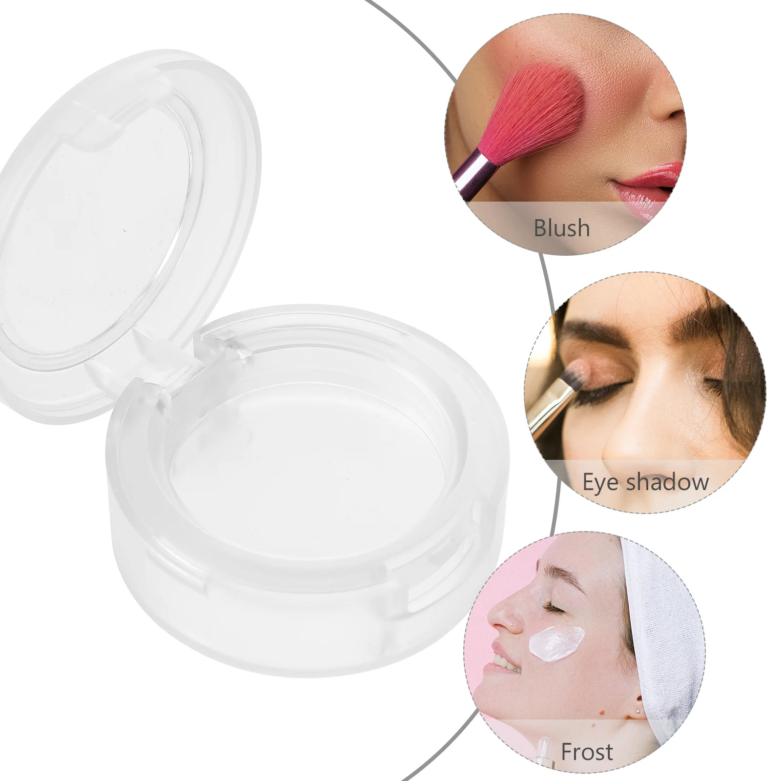 

8 Pcs Lipsticks Empty Eye Shadow Box Makeup Tool Container Plate White Eyeshadow Organizer Travel