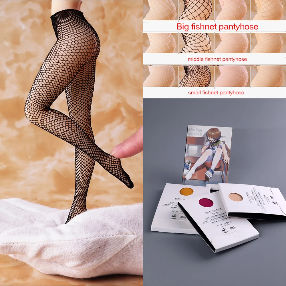 HASUKI LA02 LA03 LA04 1/6 Women's 3D Shereo Big Middle Small Fishnet Pantyhose Seamless Legging Stocking for 12 Action Figure