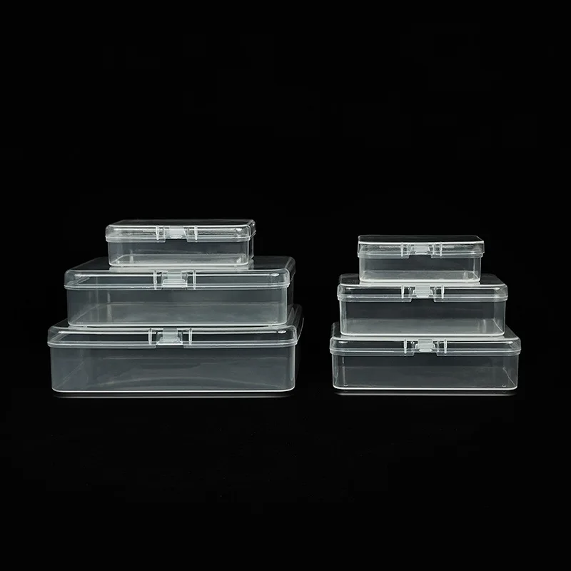 Transparent Plastic Storage Jewelry Box  for Watch Repair Parts Screws Container Storage Boxes Beads Ring Earring Organizer Case