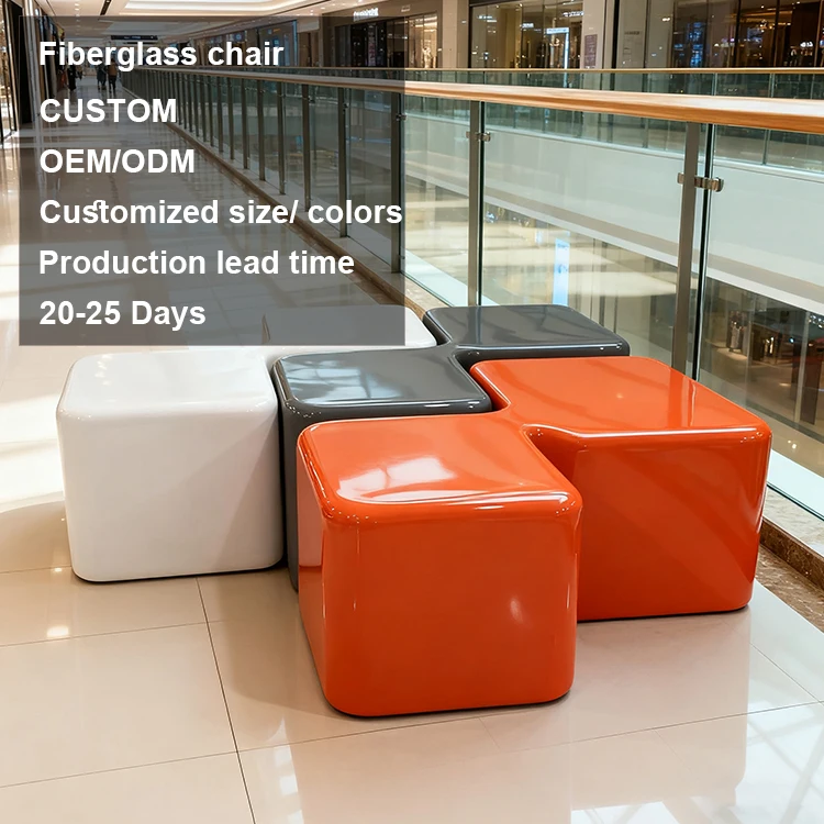 

Customized Fiberglass Products Modern Soft Play Small Stools And Sofa Covers Multifunctional Play Space For Children's Hospitals