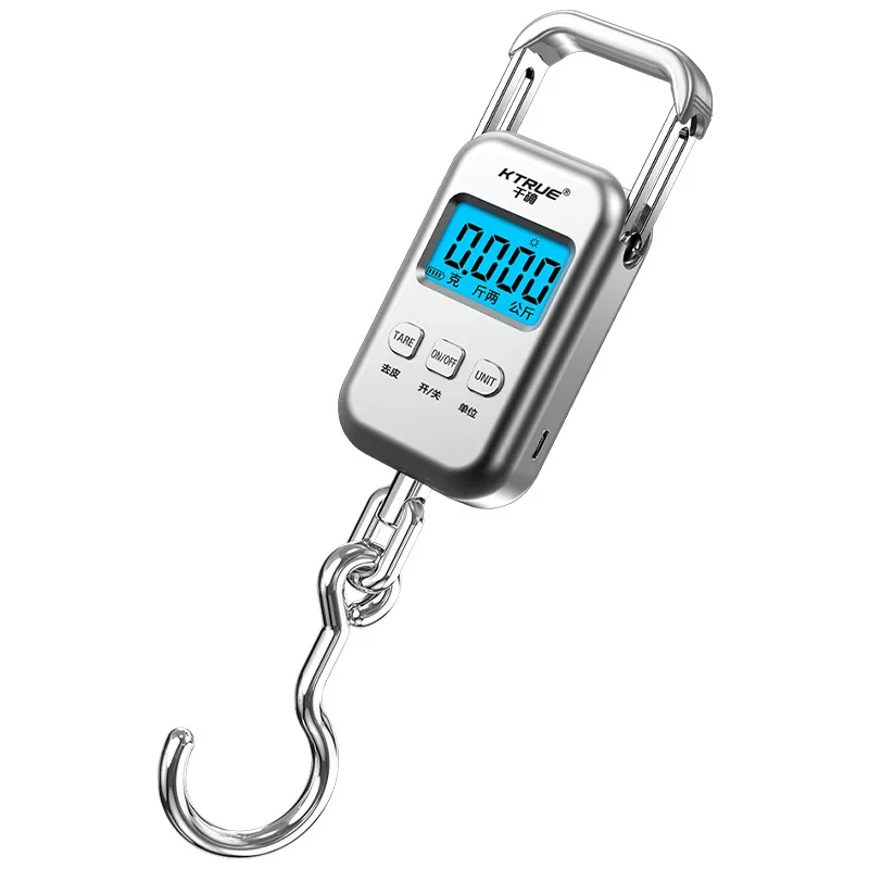 Zz portable digital scale - accurate 50kg high-precision pocket scale for home, luggage, and express delivery use - spring scale