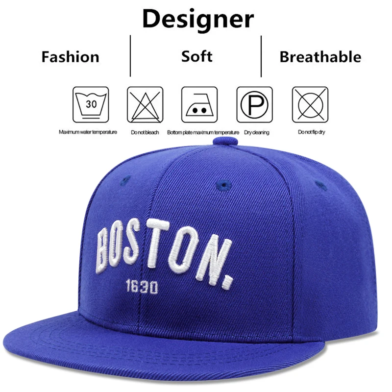 Fashion BOSTON Cap Men Women Adjustable Hip Hop Baseball Cap For Unisex Adult Outdoor Casual Sun Hat Cotton Snapback Hats