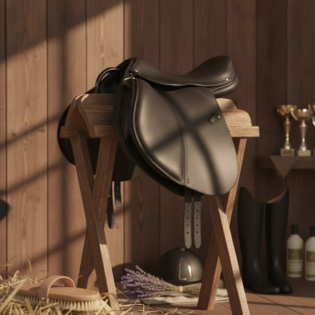 Wall-Mounted Saddle Rack Curved Support Black Metal Saddle Rack Space Saving Easy to Install