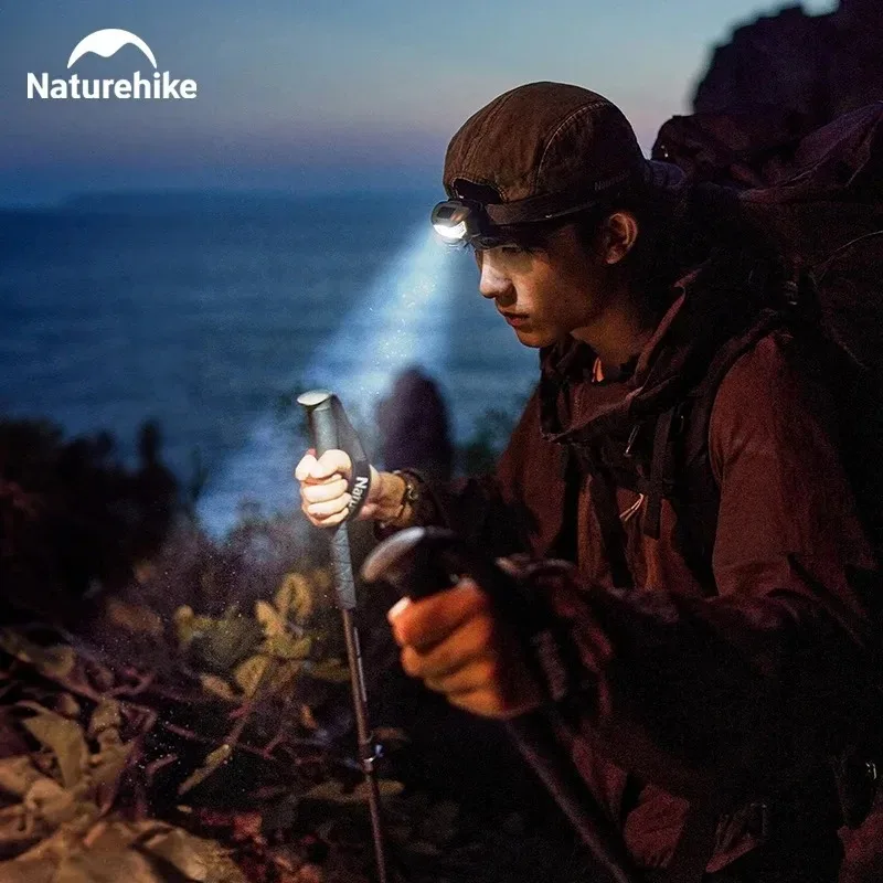 Naturehike 2023 Camping Lamp Ultralight Waterproof Sport Light Wide Angle High Lumen Night Running Lantern Outdoor Hiking Light