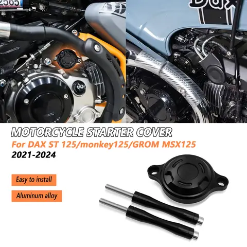 Couvercle de protection de démarreur latéral pour HONDA DAX ST 125 monkey125 GROM MSX125 2025 2024 2023 2022 2021, couvercle de protection de démarreur de moto