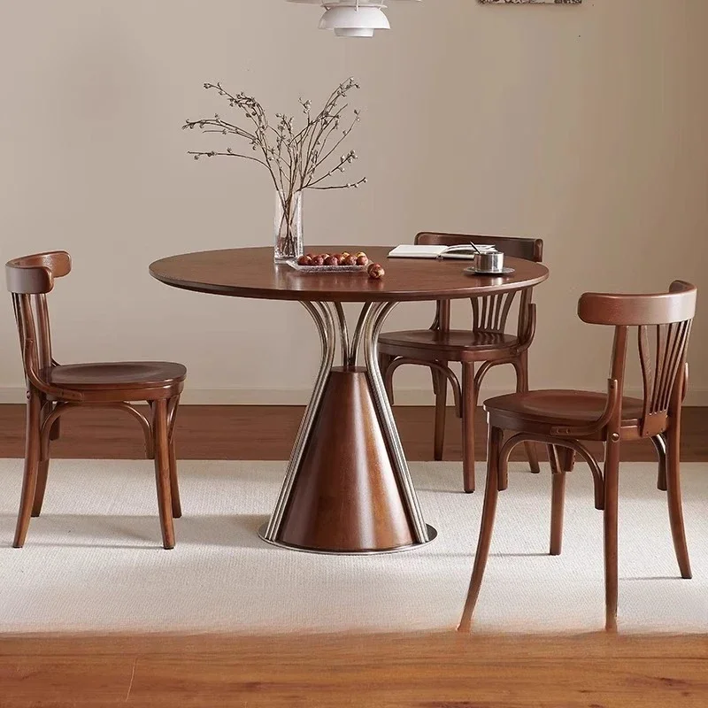 

z Wood Nordic Dining Table Vintage Luxury Home Extendable Dining Table Folding Round Mesa De Centro Sala Kitchen Furniture z