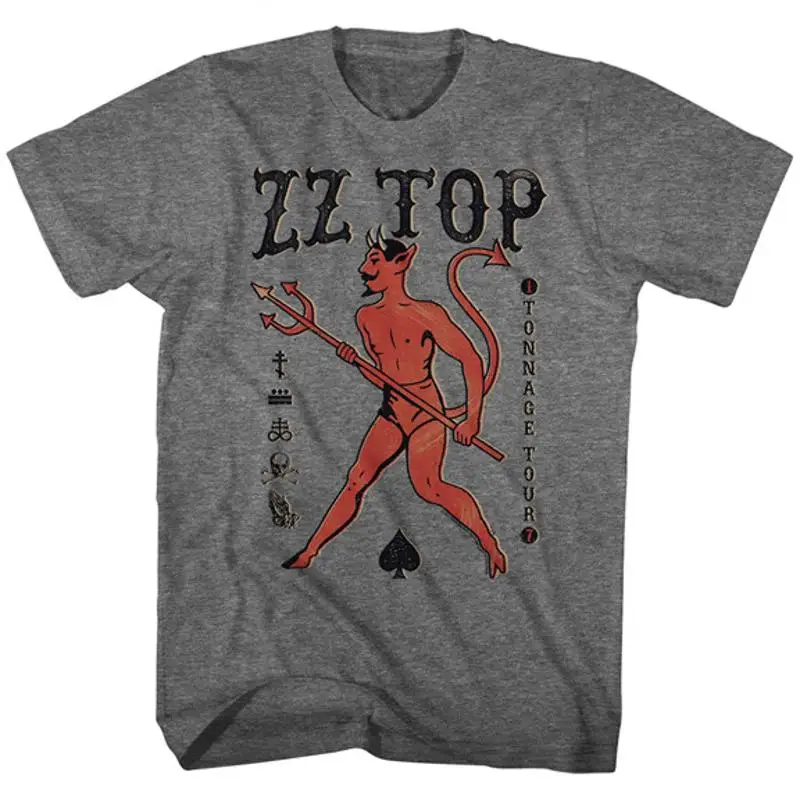 

Мужская футболка ZZ Top Tonnage Tour 2018, товары для рок-музыки группы