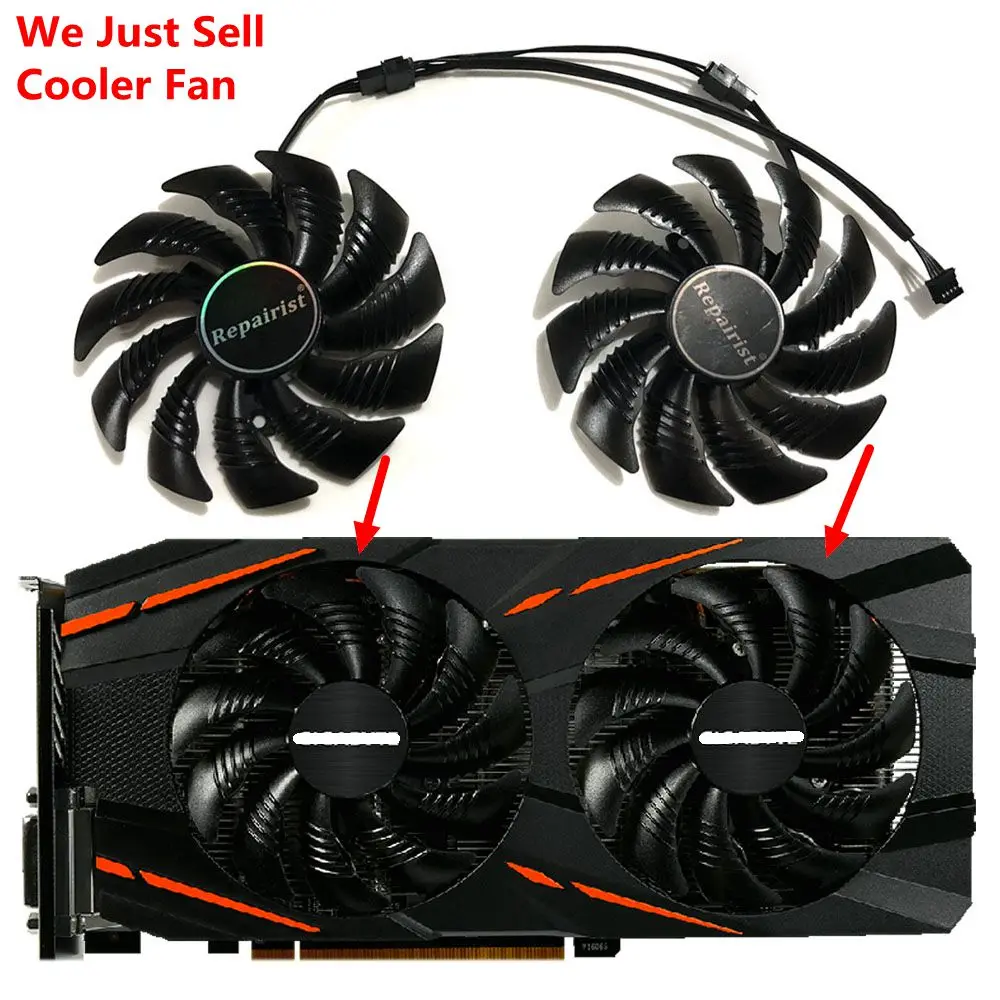 2 Teile/satz PLD09210S12HH,Grafikkartenventilator,Für Gigabyte RX480 GAMING,Für Gigabyte RX580 GAMING,Für Gigabyte RX570 GAMING,Für Gigabyte RX470 GAMING