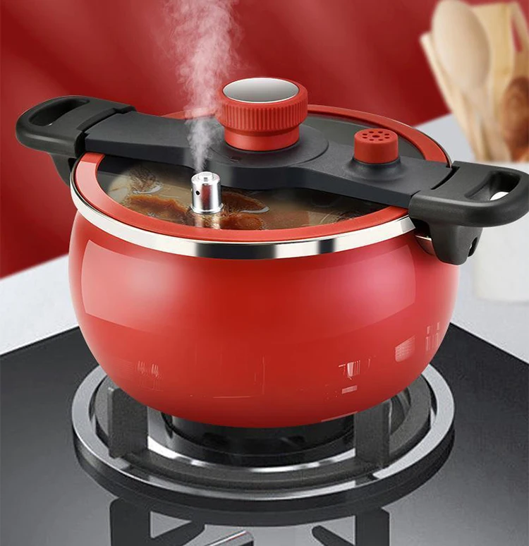 Korea 6/7L Kitchen Enamel Glaze Rice Cook Instant Saucepan Soup Pots Manual Micro Pressure Cooker Pot