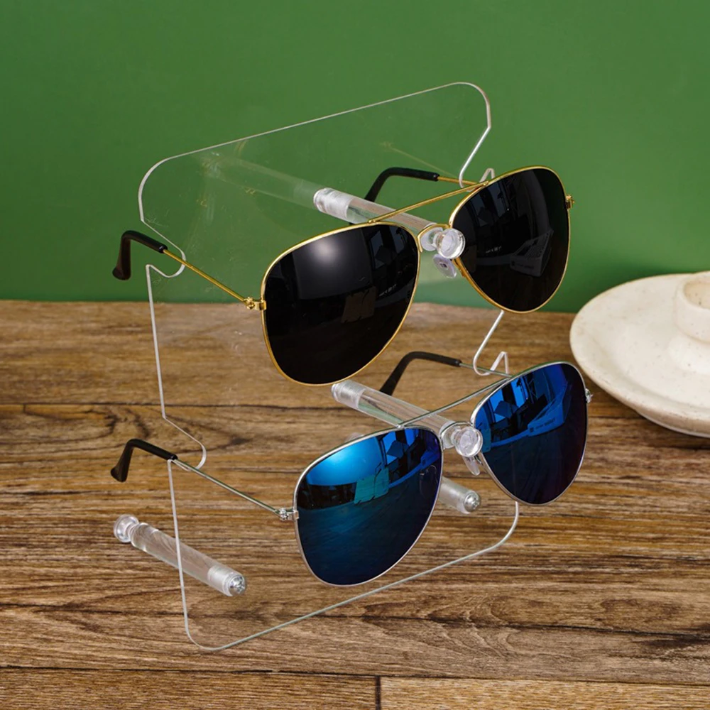 الاكريليك نظارات عرض الرف نظارات حامل النظارات الشمسية تخزين الرف المنزل النظارات تخزين عرض منظمة شفافة #3