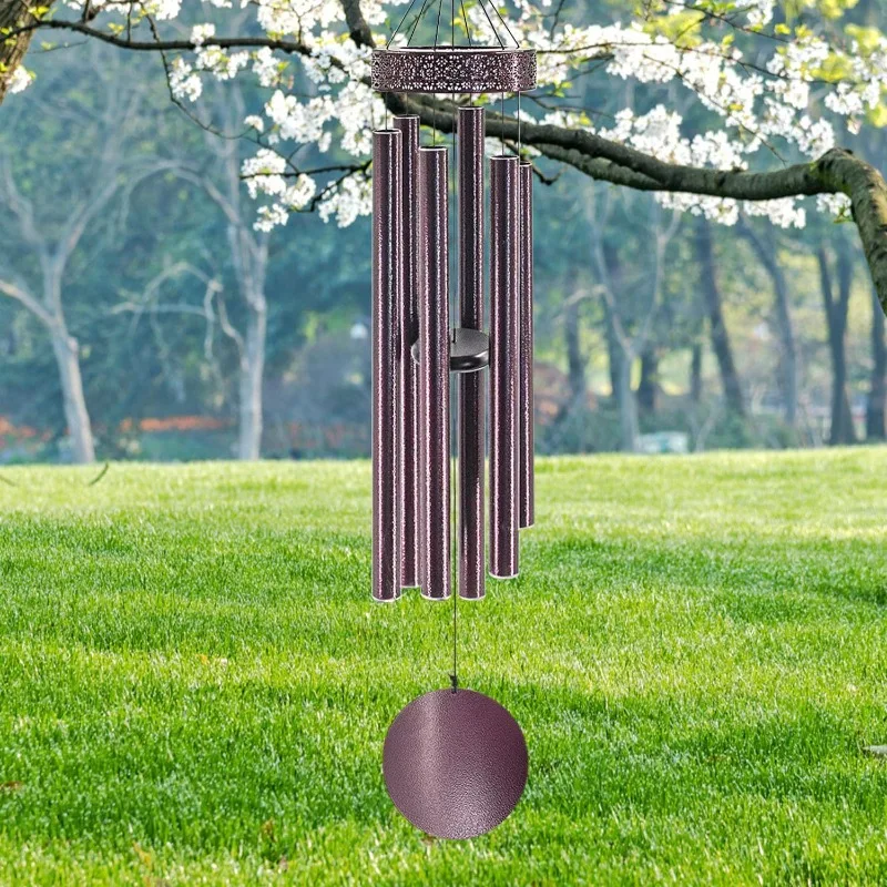 

48'' Wind Chimes for Outside Deep Tone - Large with 6 Heavy Tubes, Memorial Outdoor Garden Hanging