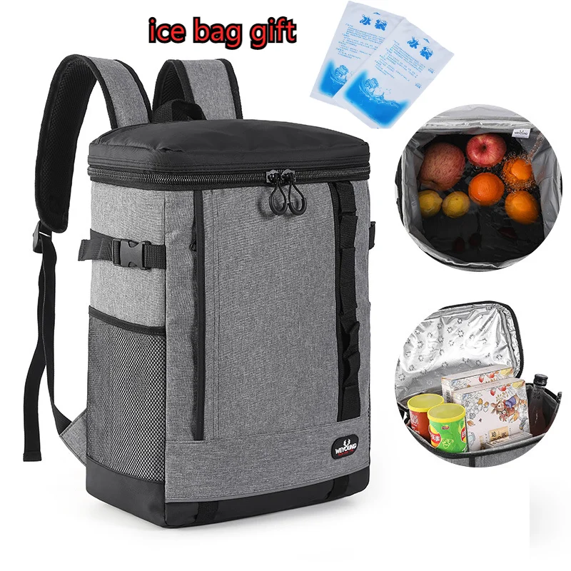 Picnic thermal cooler backpack for Beer Camping lunch bag For Food Drinks Beach Insulated Travel Leak-proof Refrigerator Bag