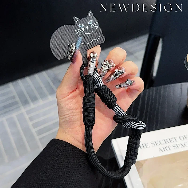 Simple and Fun Cat Card Hanging Rope for Mobile Phone