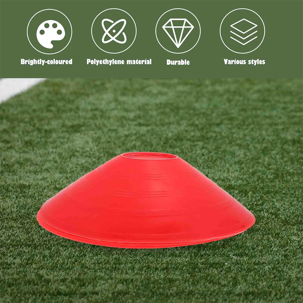 

14pcs Soccer Cones Lightweight PE Material Football Training Disc Portable Agility Equipment Outdoor Activities Team Sports