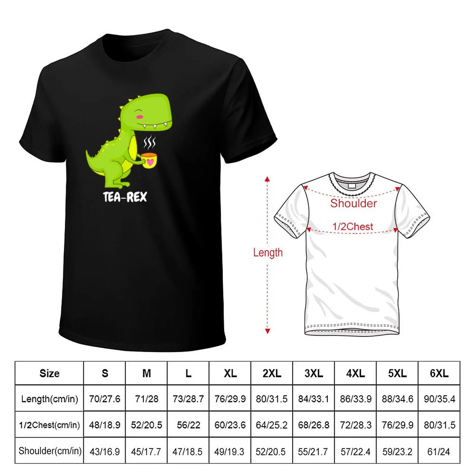 Tea-Rex T-Shirt Sweat Resistant Workout Tee Shirt