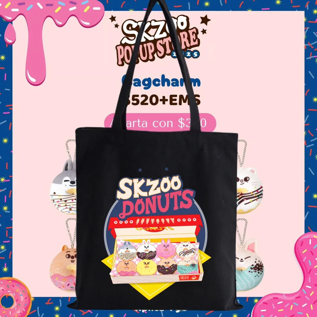 

SKZOO POPUP STORE Celebrity Surrounding Cotton Bag Student Shoulder Bag Printed Handbag
