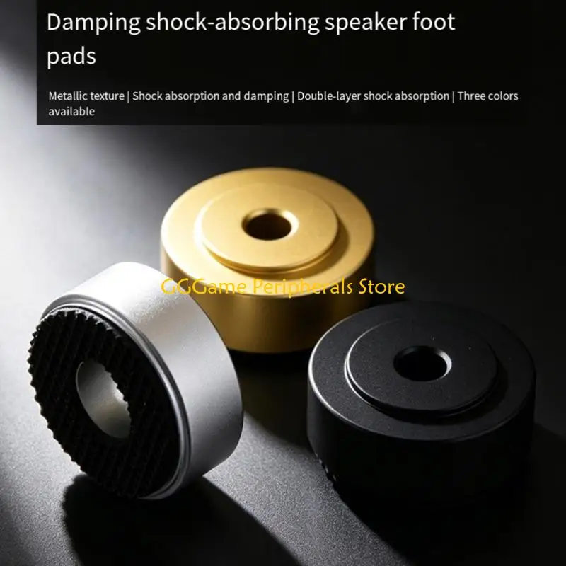 U55B Sound System Isolation Foot Pad for Speaker Desk Placement, Metal Round Support Feet, 30 x 30 x 13 mm Support Part