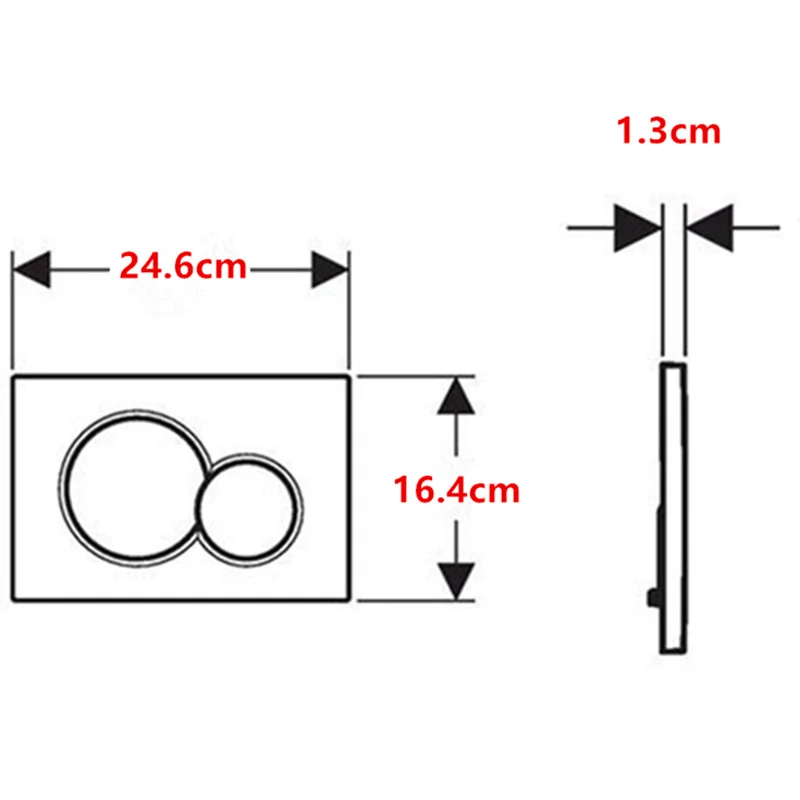 Shinny Chrome Plated Concealed Cistern Toilet Repair Parts, WC Replacements Plate115.770.21.5, Dual Flush Valve Actuator Sigma01