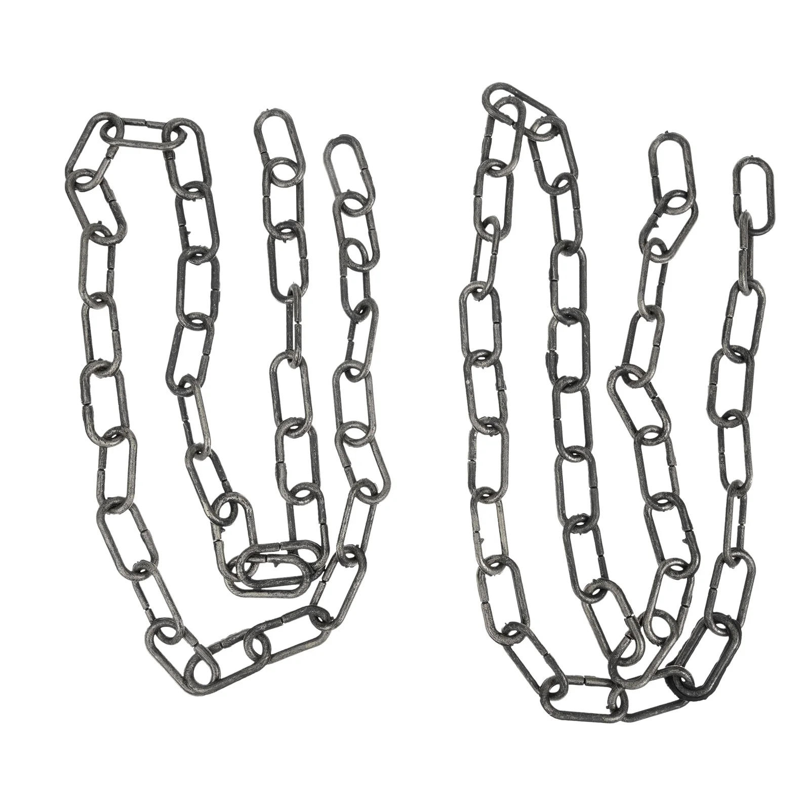 

2 Pcs Simulated Iron Chain Prom Decor Halloween Decorations Funny Prop Cosplay Outfits Fetters Costume Link Clothing