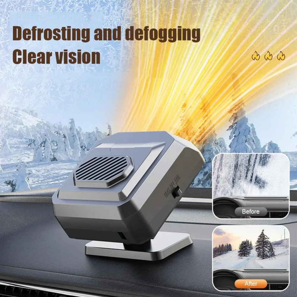 Universal 12V Car Heater Defrost Demister Two Speed Adjustment With Air Purifier Multi Function Winter Car Heating System 1 Pcs