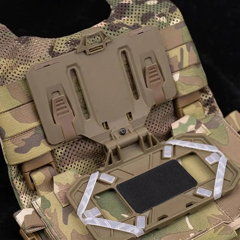 T actical Vest Phone Holder Board Chest Phone Board Carrier Outdoor Camping Foldable Navigation Board Smartphone Mount