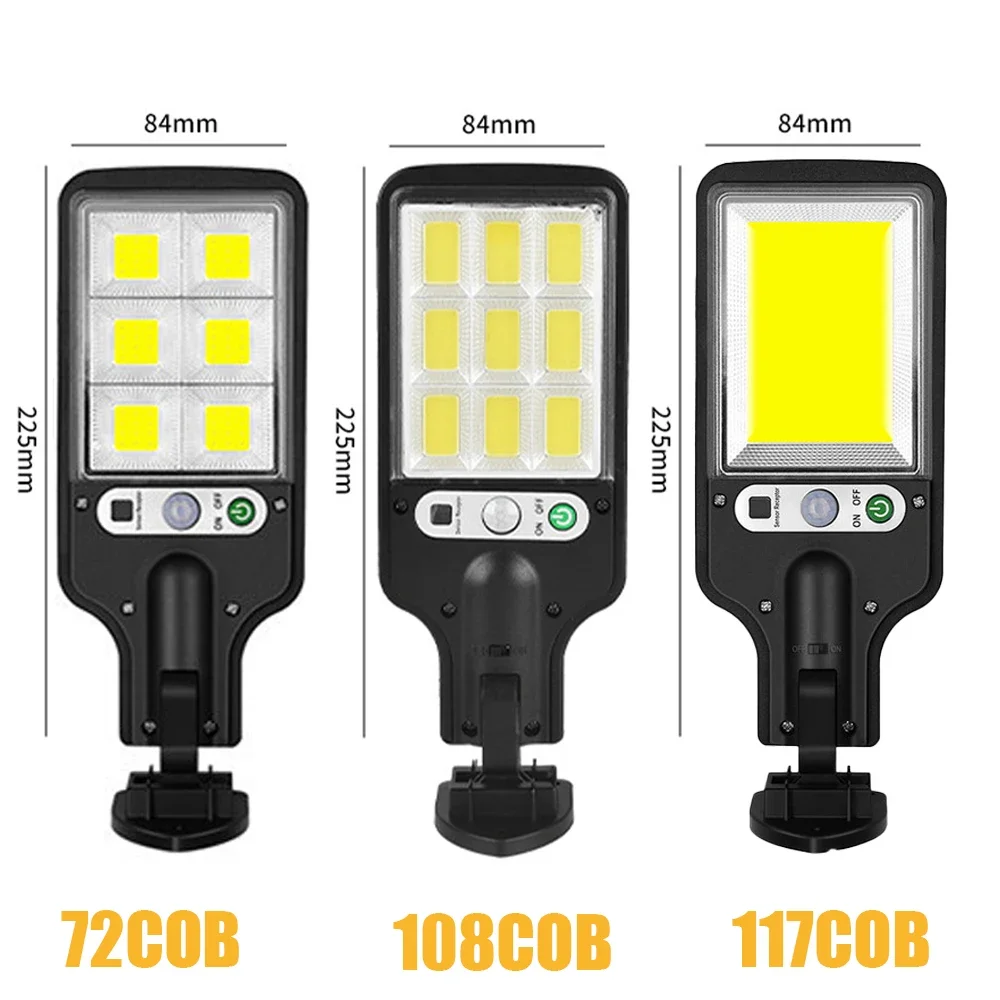 Imagem -06 - Motion Sensor Security Lamp para Jardim Solar Street Lights ao ar Livre Impermeável Pátio Caminho Quintal 2500w Light Mode