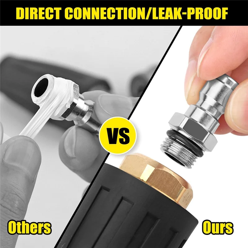

Pressure Washer Turbo Nozzle, 7 Power Washer Nozzle Tips, With 1/4In+3/8In Quick Connect