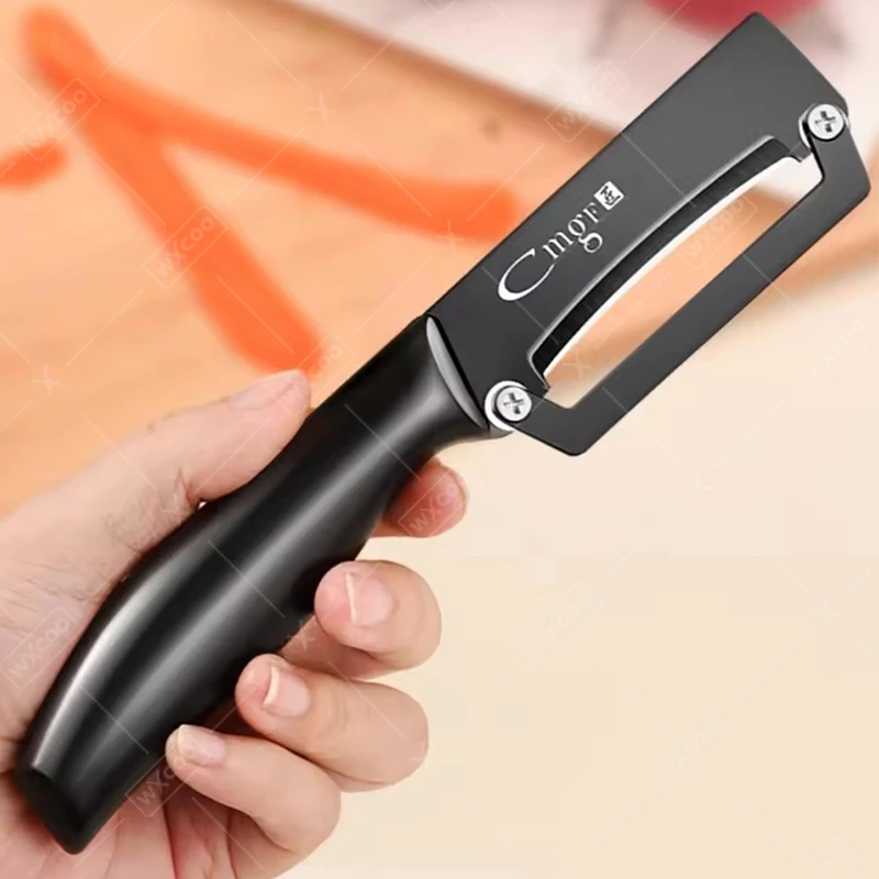 Kitchen-Specific Peeler Stainless Steel Peeler with Steel/Wooden Handle for Peeling Slicing Fruits Vegetables& Bottle Opener
