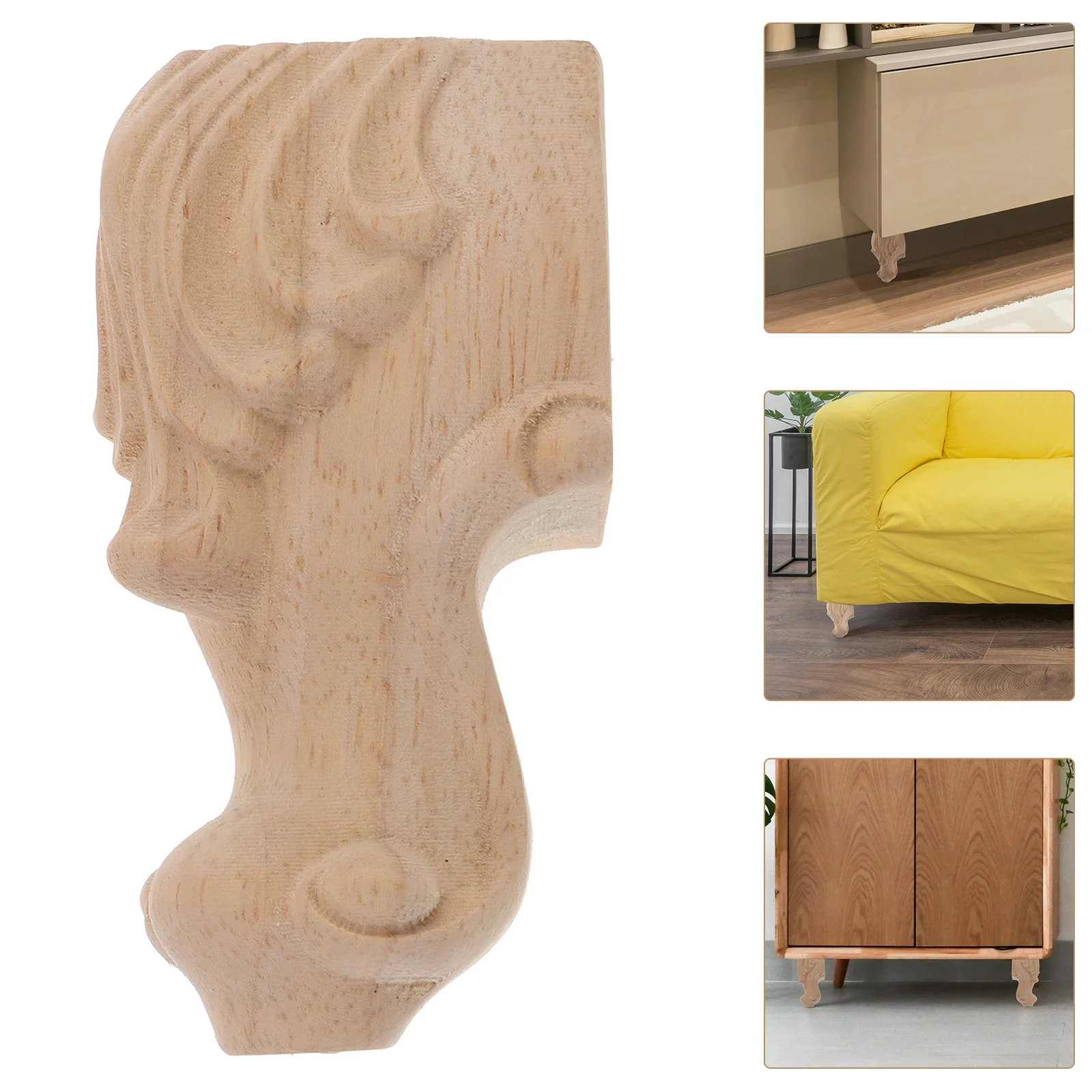 

4pcs Wood Table Supporting Feet Furniture Legs Carved European Table Sofa St Replacement Wood Furniture Legs Cabinet Feet