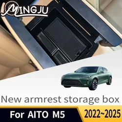 Auto Parts Suitable For AITO M5 Seres 2022~2025 2023 Car Central Control Armrest Storage Box Multifunctional Accessories Tools