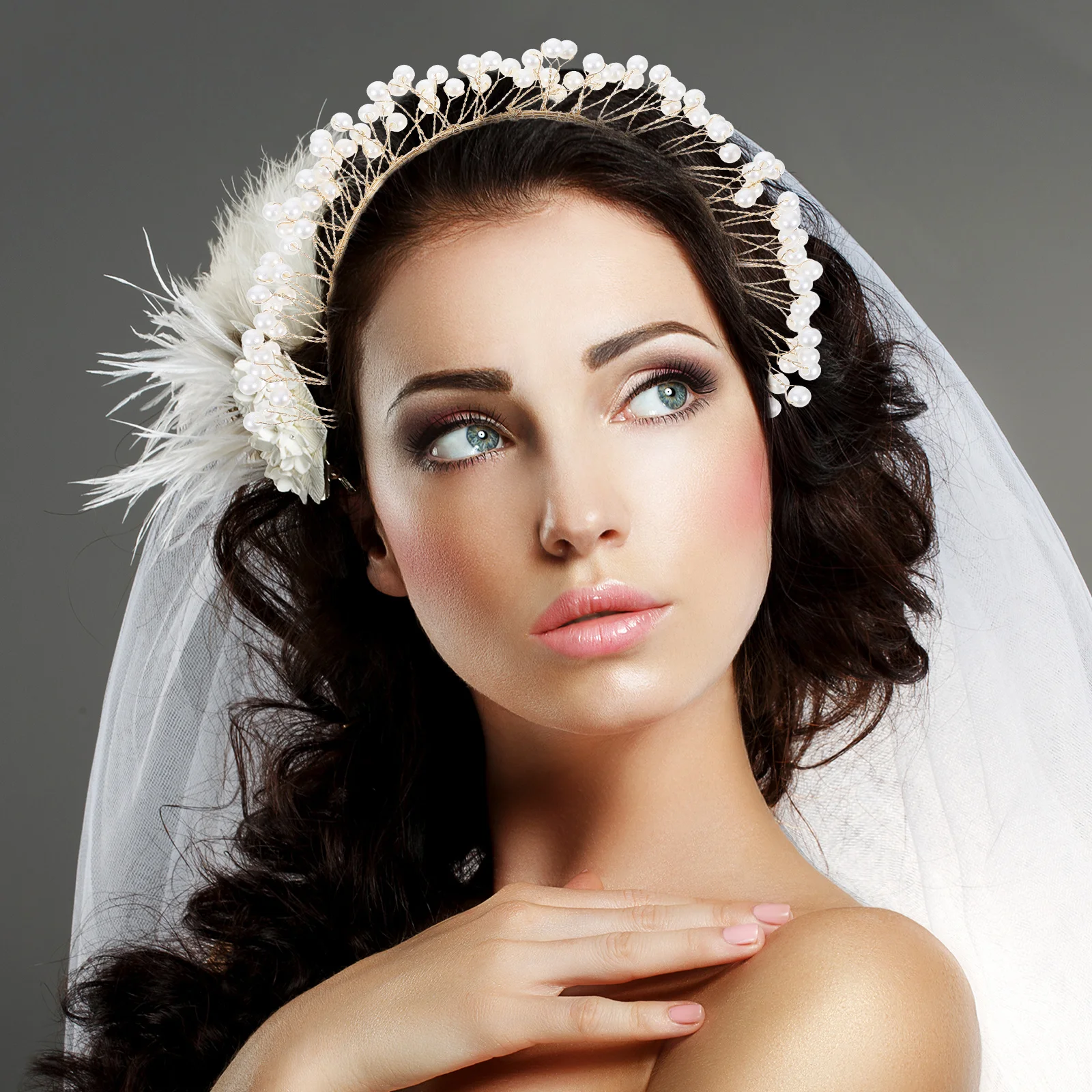 

Свадебная повязка на голову со стразами и кристаллами, мягкая цепочка ручной работы, головной убор для свадебной вечеринки, повседневная одежда, сверкающие украшения для волос