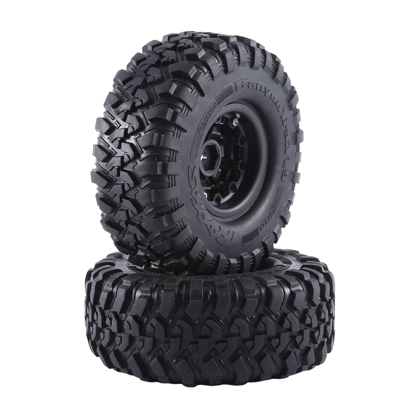 4Pcs 120Mm Metal 1.9Inch Beadlock Wheel Rim Rubber Tire Set For 1/10 RC Crawler Car Traxxas TRX4 RC4WD D90 Axial SCX10