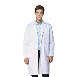 White Solid Men's Trench Coat Casual Medium Length Long Sleeve Pocket Overcoat Cardigan Jacket Work Men Loose Outwear Blouse