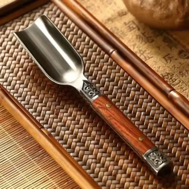 Six Gentlemen of Tea Ceremony Kung Fu Set Gift Knife Teaspoon Shovel 304 Stainless Steel Spoon Puer Teaware Kitchen Dining Bar