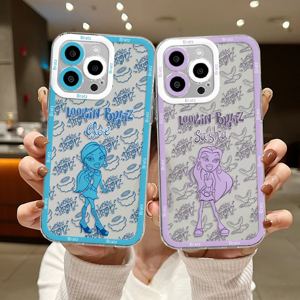 Cartoon Hot Bratzs Girl Phone Case For Xiaomi Redmi Note 12C 11 10 10C 13C 10s 9 9s 9A 9T 9C 8 7 Pro Max 4G 5G Transparent Cover