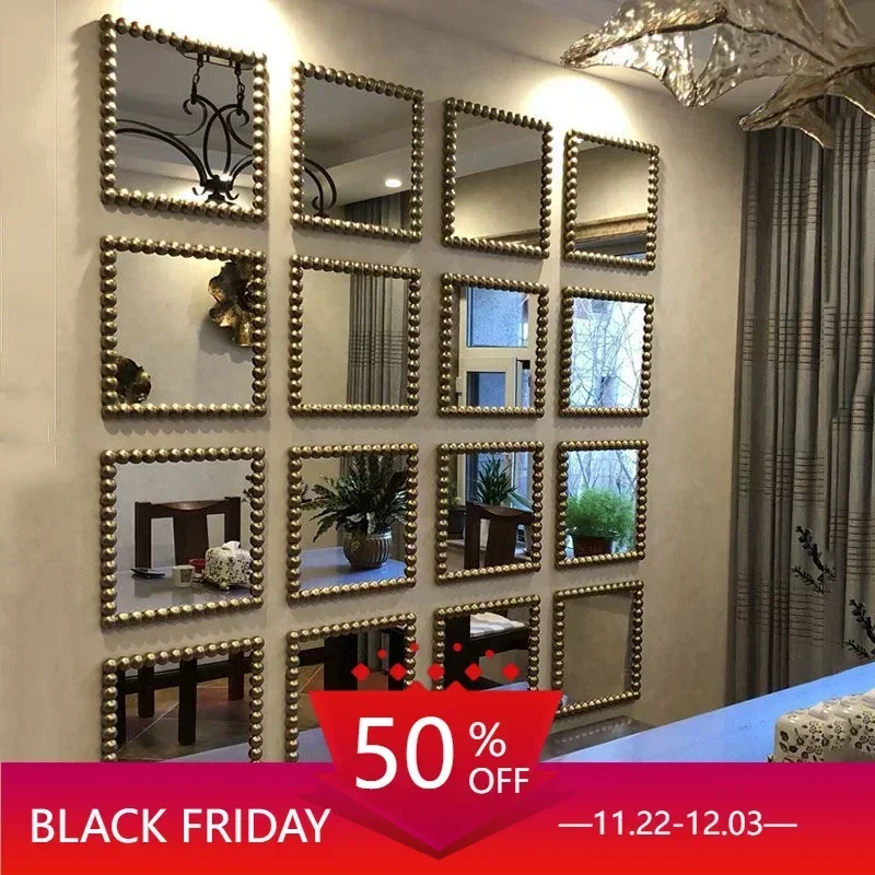 Living Room Decoration Hanging Wall European Household Bathroom Nordic Infinity Mirror Shower Espejos Para Pared Home Decor