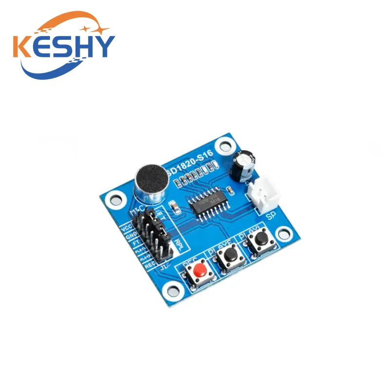 ISD1820 recording module voice module the voice board telediphone module board with Microphones + Loudspeaker