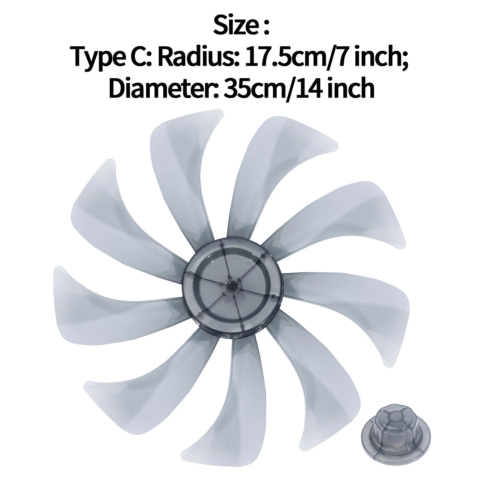 Thicken Plastic Silent Fan Blade with Nut Cover Fanner General Accessories for Pedestal Fan Standing Fans Household Table Fans