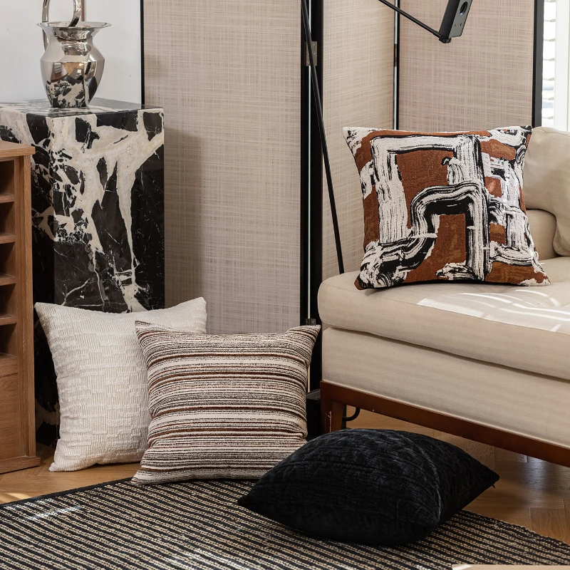 

45X45 см французская роскошная наволочка с геометрическим тиснением, поясная подушка, декор, домашняя декоративная наволочка