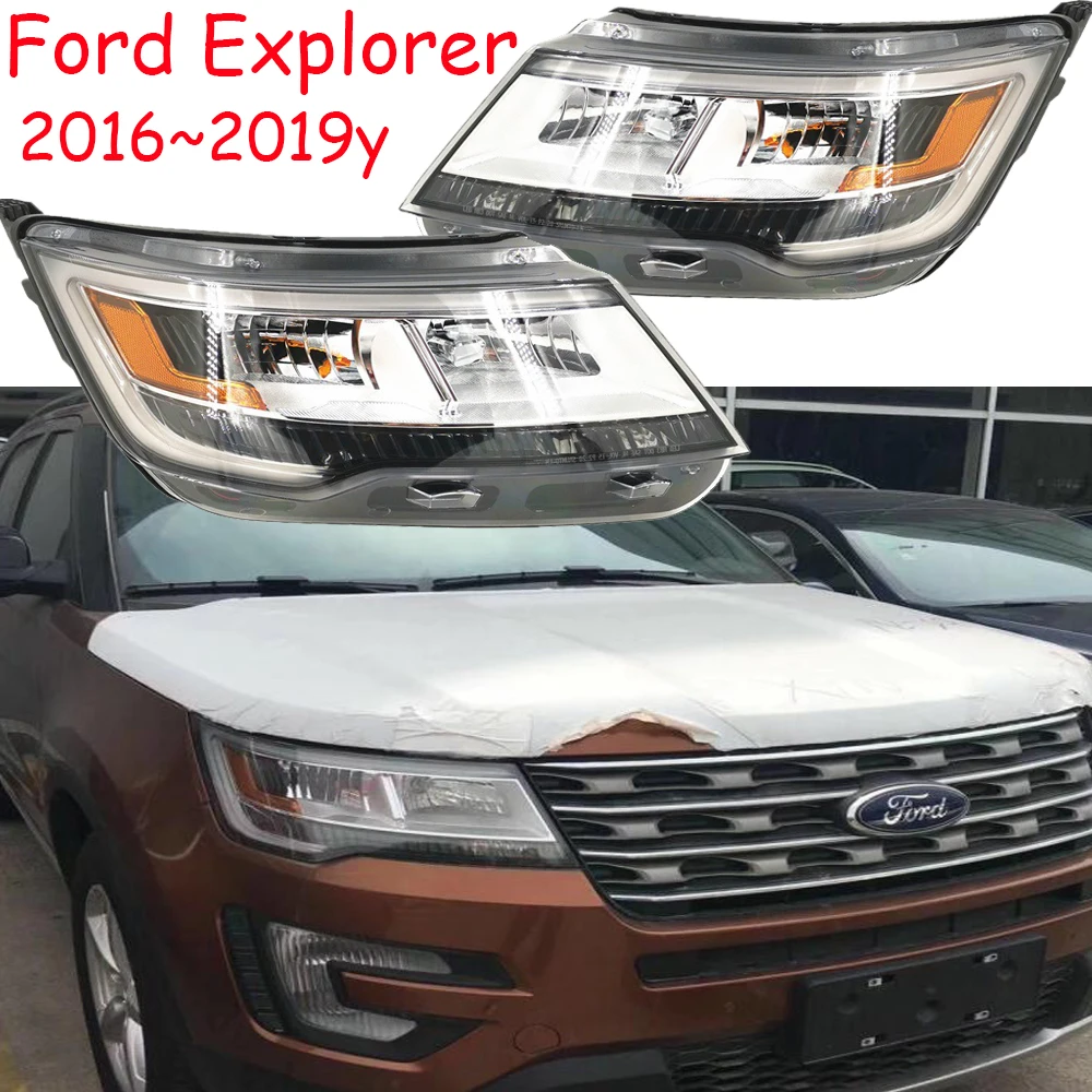 Car Bumper headlamp for ford Explorer Headlight 2016~2019y car accessories head light for Ford Explorer fog light