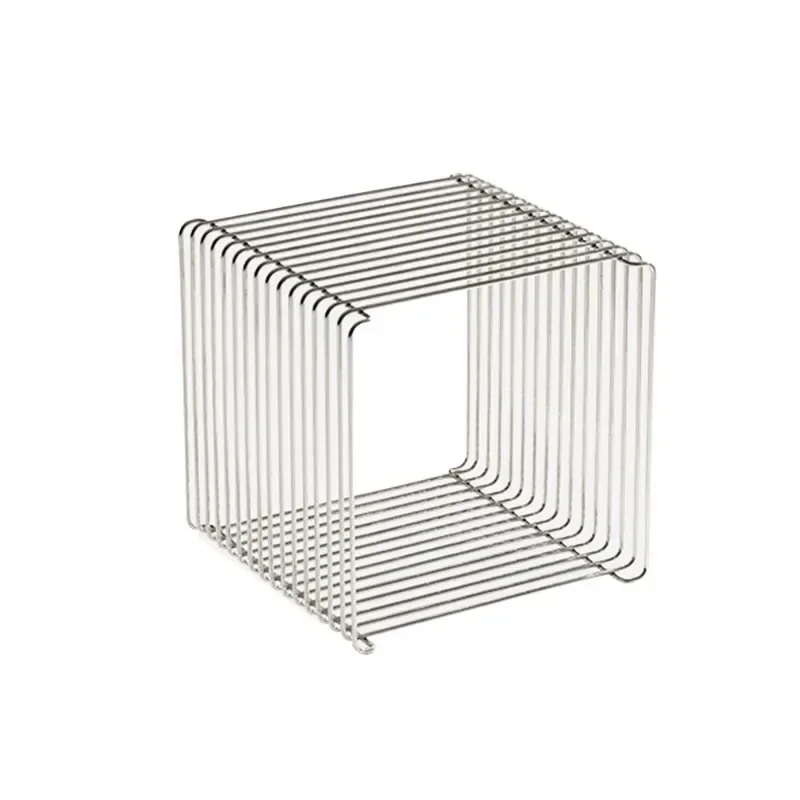 Metal lines household side few shelves bay window storage bookshelf floor wall hanging bedside table sofa corner few