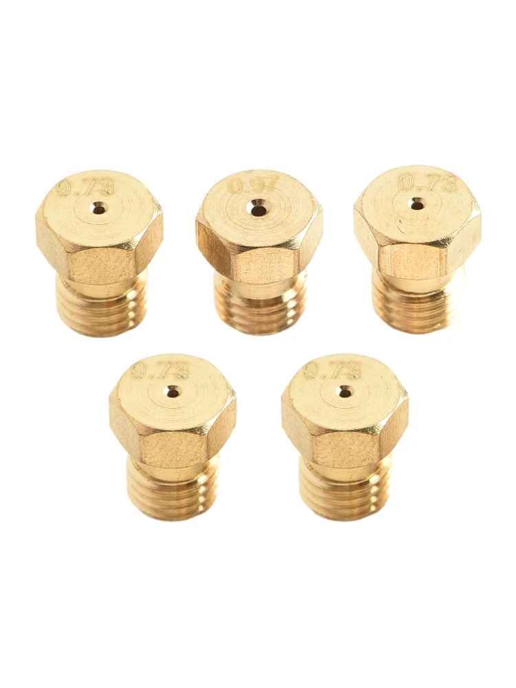 Kit de conversión de Gas para quemador, inyectores de Gas, aparato de cocina, mantenimiento de estufa de Gas, alta eficiencia, rosca estándar M6 X 0,75, 5 uds.