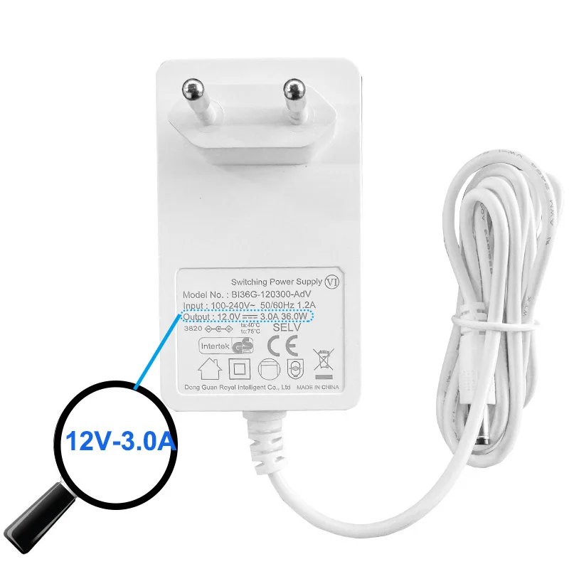 

Сменный адаптер питания для светодиодных лент Govee RGB H6189XA1, H6189XA2, H6139, H6110-12V 3A, зарядное устройство, кабель питания для лент Govee.