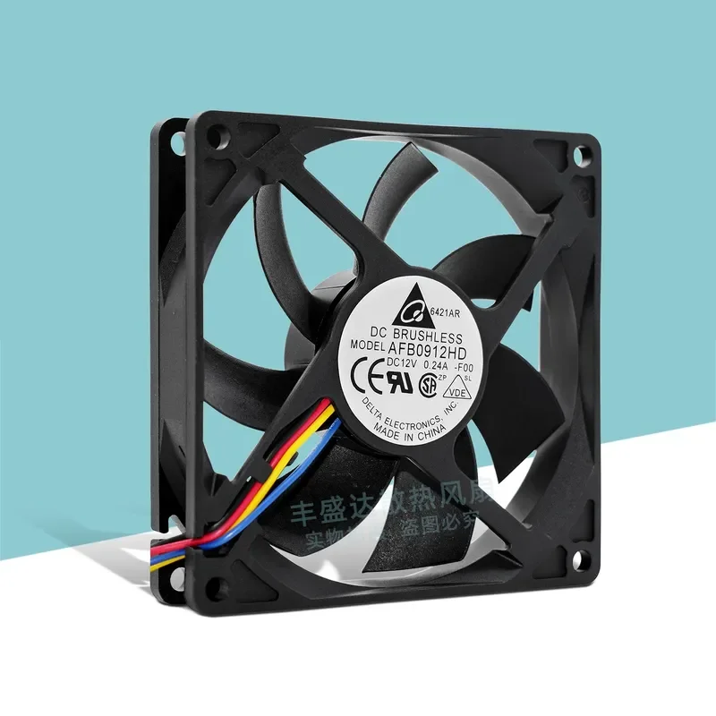 for Delta AFB0912HD 9CM Cooling Fan 12V 0.24A PWM Speed Control Large Air Volume Chassis Fan for 9020 9220