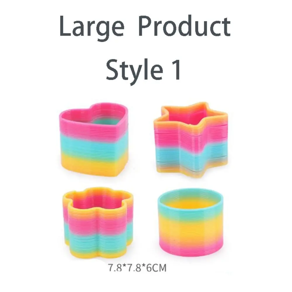 5 pezzi multi-forma arcobaleno molle magiche giocattoli bambini ragazzi ragazze plastica creativa primavera bobina pinata riempitivi regali borsa per regali