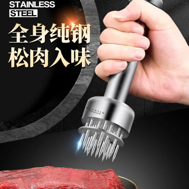 Loose meat needle fine household buckle meat insert meat artifact skin piercer fried steak tool 304 stainless steel